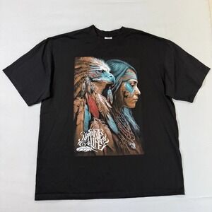 Native American Eagle Men's T-shirt 3XL Black 4LIFE Indian Warrior Shaka Wear